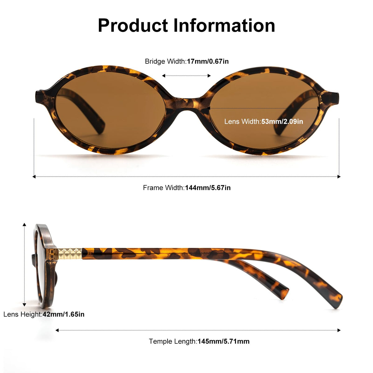 ViewJoy Retro Oval Sunglasses for Women Vintage 90s Y2K Trendy Designer Sun Glasses 2Pack