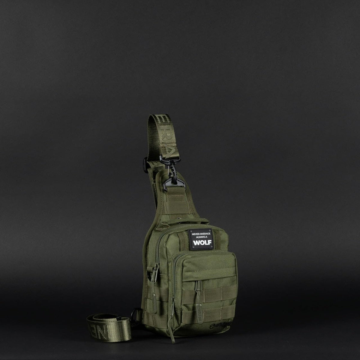 WOLFpak 4L Mini Tactical Sling Bag (OD Green) Compact Crossbody Backpack for Gym, Travel & EDC | Tactical Shoulder Bag with Multiple Pockets – Lightweight, Durable Sling Pack for Men & Women
