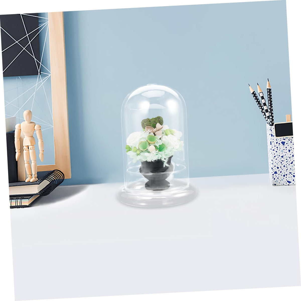 IWOWHERO Micro Landscape Vase Flower Vase Small Glass Terrarium Desktop Glass Terrarium Tabletop Aquarium Tank Micro Landscape Bottle Plant Holder High Borosilicate Glass Transparent