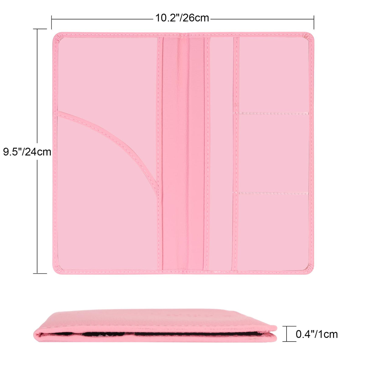Cacturism Car Registration and Insurance Holder, Car Accessories Vehicle Glove Box Car Organizer Women Car Accessories with Magnetic Shut for Cards, Essential Document, Driver License, Pink