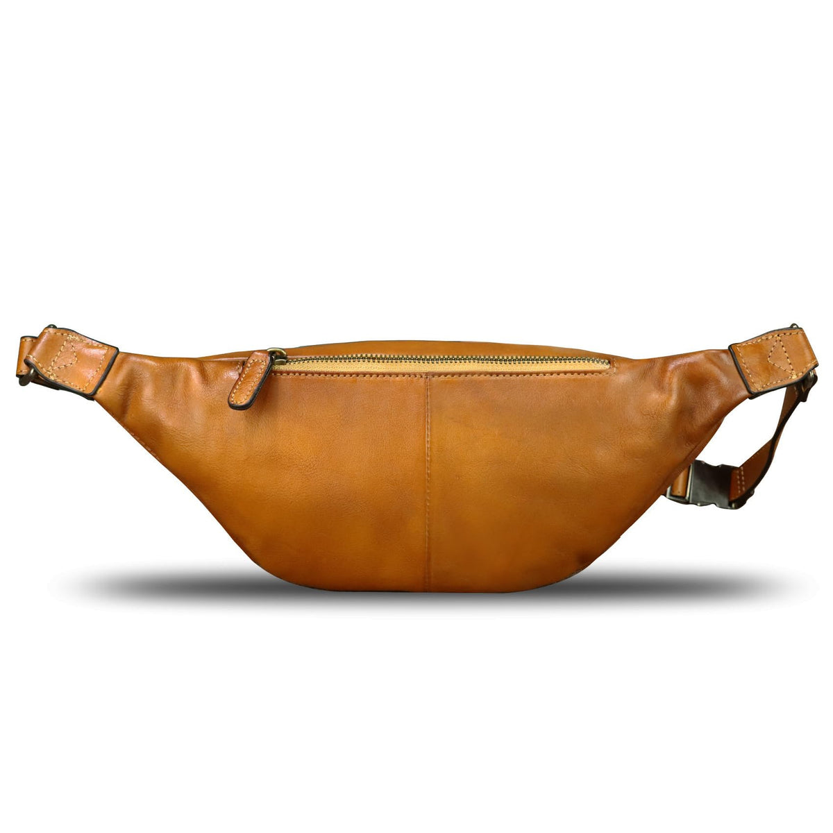 Genuine Leather Fanny Pack for Women and Men Real Leather Crossbody Sling Bag Fashion Waist Bag Chest Purse Pouch (Brown)