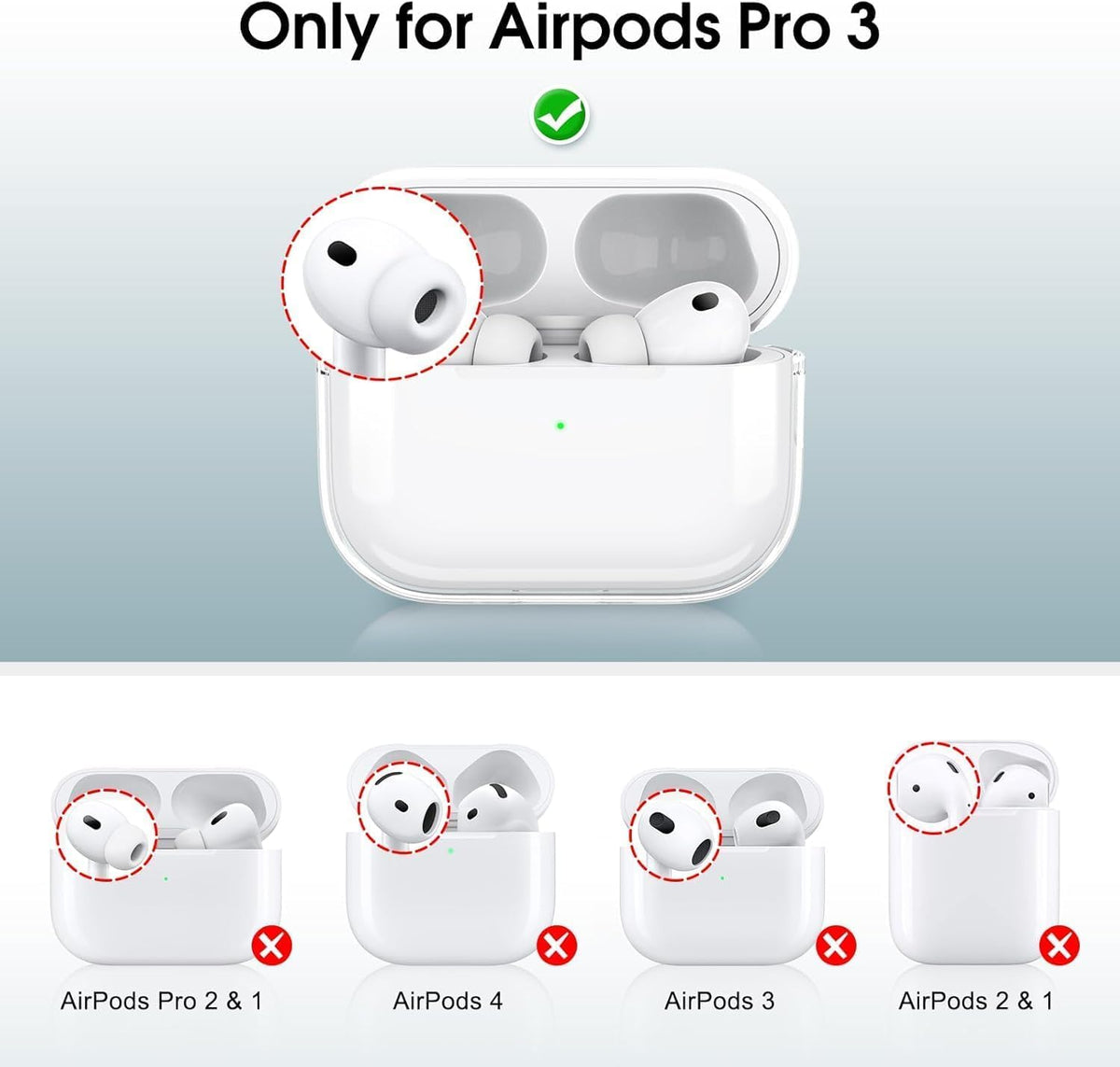 for AirPods Pro 3 Case, Leather Cute Full Body Shockproof Protective Cover for AirPods Pro 3nd Generation Case for Women Men, Drop Protection (C)