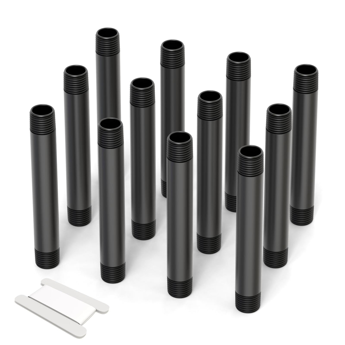 GASHER 12Pcs 1/2 Inch MNPT PVC Male Pipe Thread Sprinkler Head Pipe Riser Extension for Lawn Irrigation System,Length 6 Inch