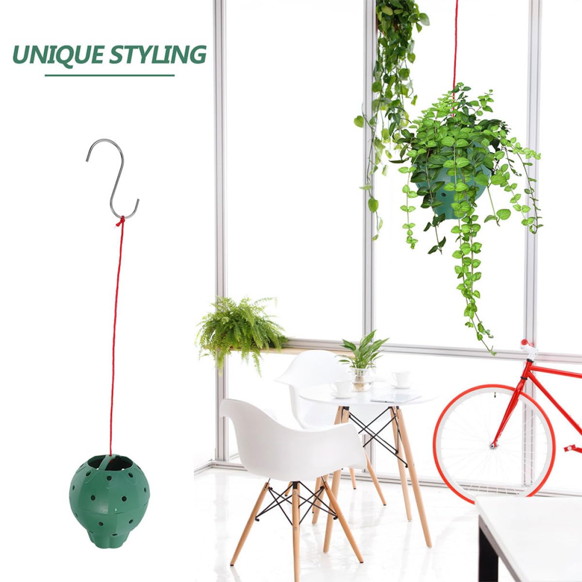 Luxshiny 5pcs Multi-Hole Hanging Strawberry Planters for Succulents and Flowers, Plastic Garden Pots with Side Openings, Suitable for Indoor and Outdoor Seed Starting and Hanging Plants