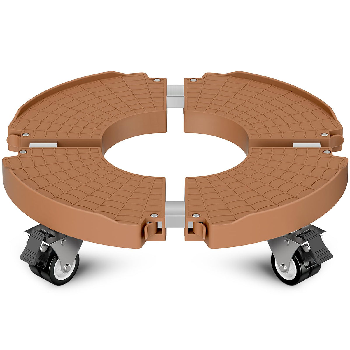 Goovilla Plant Stand with Wheels Heavy Duty, 1Pack Adjustable 15-22 Plant Caddy with Lockable Caster Wheels 440LBS, Rolling Plant Stand/Dolly/Roller for Indoor Outdoor Large Planter, Flower Pot,Khaki
