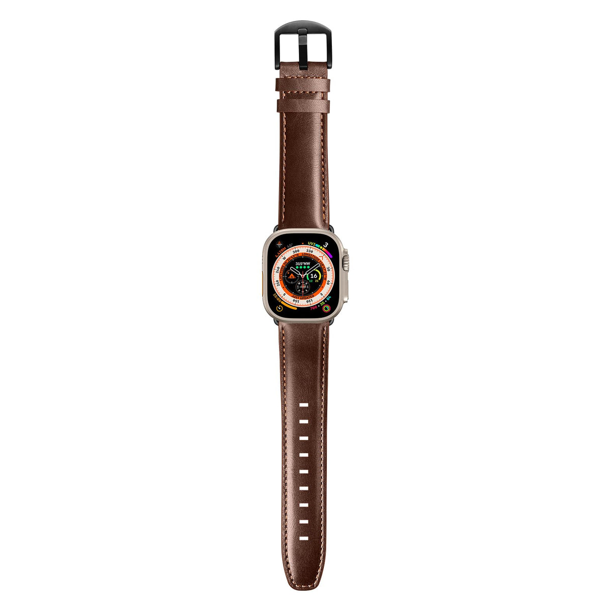 CINORS Italian Dark Brown Leather Band Compatible with Apple Watch 11 10 46mm Ultra 49mm Mens Women Strap XL Big Wrist Bands for iWatch Series 9 8 7 45mm 6 5 4 44mm 3 2 1 SE 42mm