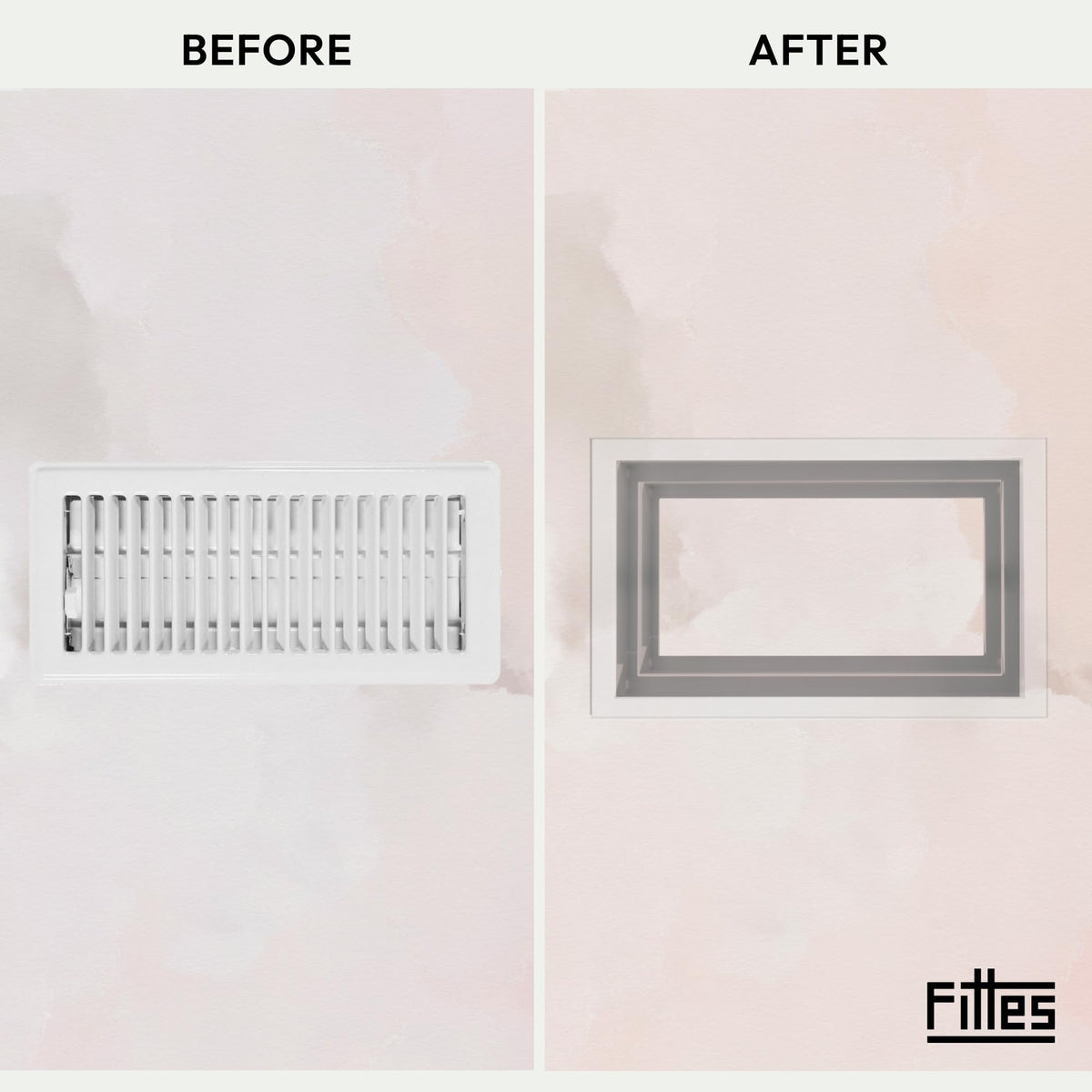 Fittes Framed Wall Vent [Lite+] - 6"x12" - Cotton White - 1 Pack