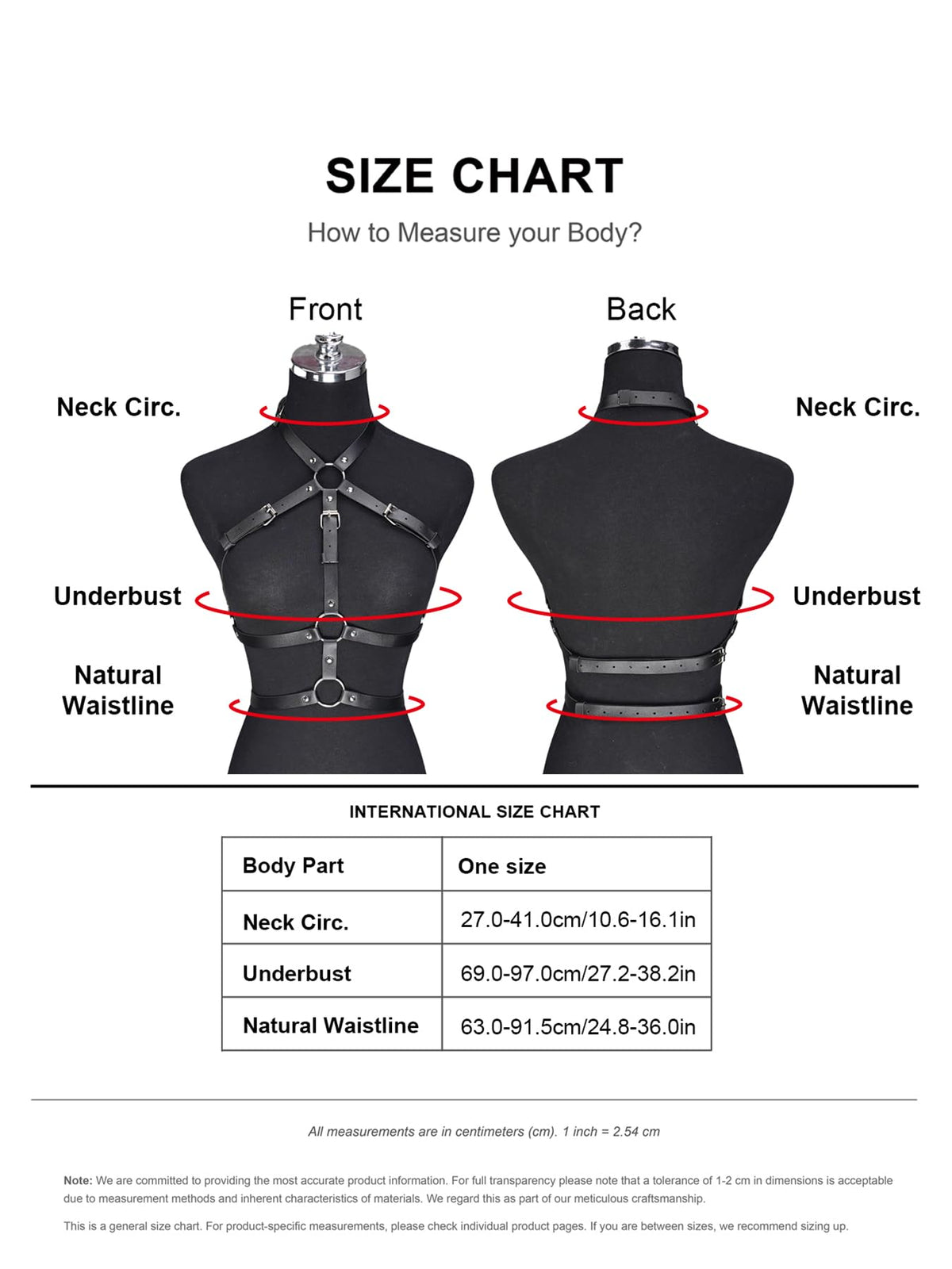 WARANDOD Punk Harness Belts for Woman Leather Chest Body Chain Belt Rave Halloween Accessories Belt Adjustable Gothic (Fit Waist 24.8-36 in)