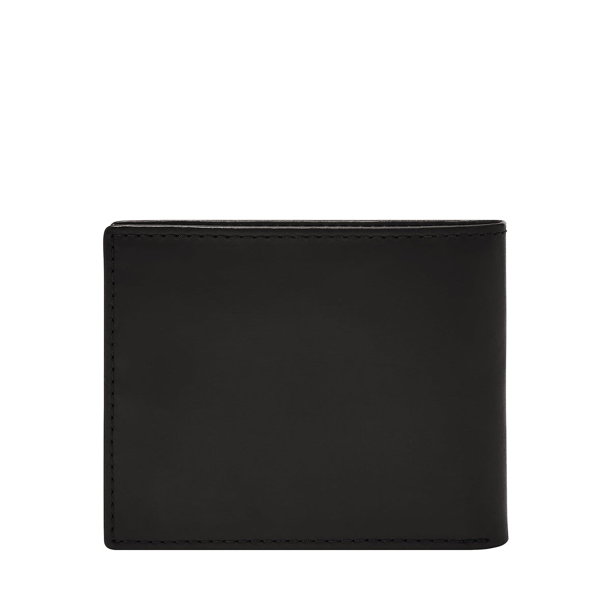 Fossil Men's Wallet, Derrick Leather RFID-Blocking Wallet, Bifold with Flip ID, Black