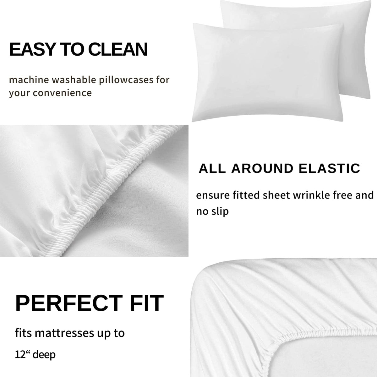 zcsm Hydrangea Sheets King Size - Floral Bed Sheets, Soft Microfiber & Deep Pocket & Wrinkle Free Patterned Bedding Sheets & Pillowcases, 4 Piece (1 Fitted Sheet, 1 Flat Sheet, 2 Pillow Cases)