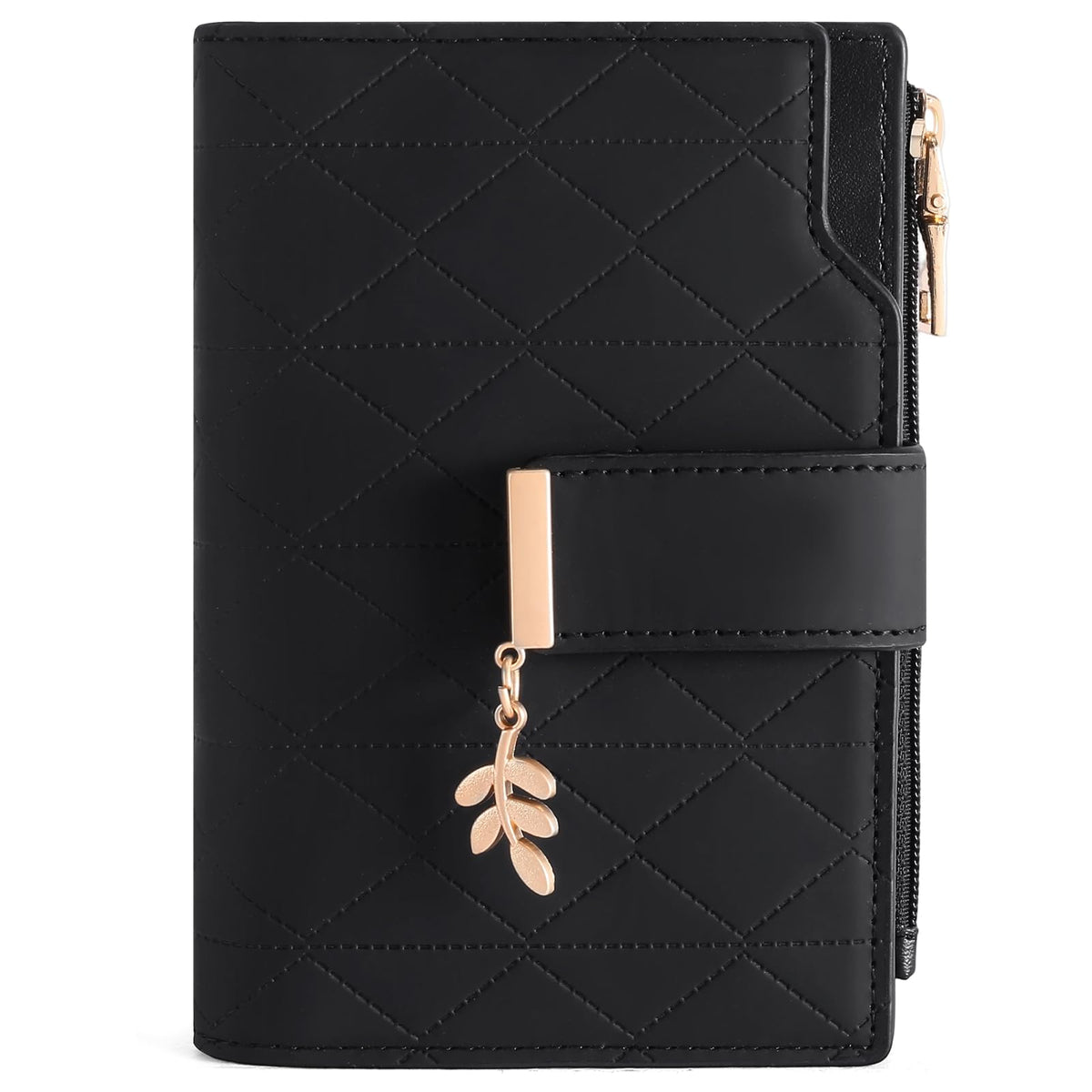 SENDEFN Wallets for Women Leather RFID Blocking Credit Card Case Holder Purse Zipper Pocket with ID Window