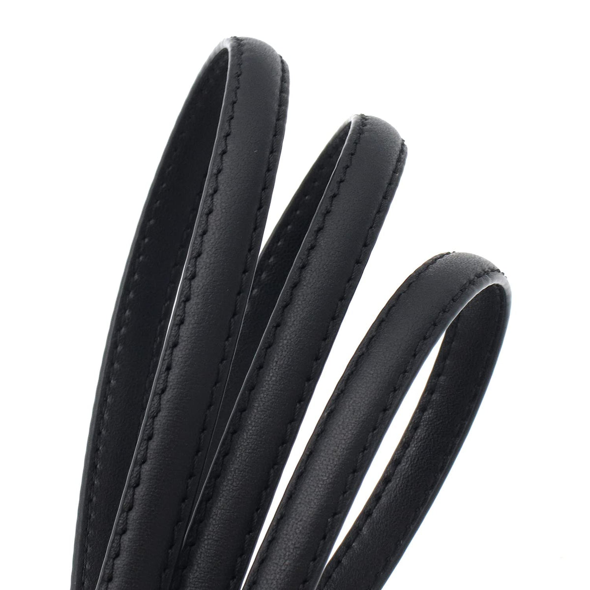 BAOKELAN Skinny Leather Belts for Women Knotted Thin Waist Belt for Dress Black
