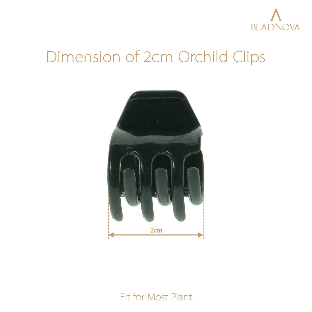 BEADNOVA Plant Clips 50Pcs Large Orchid Clips for Orchid Support Plant Support Flower Vine (2cm, 50PCS)