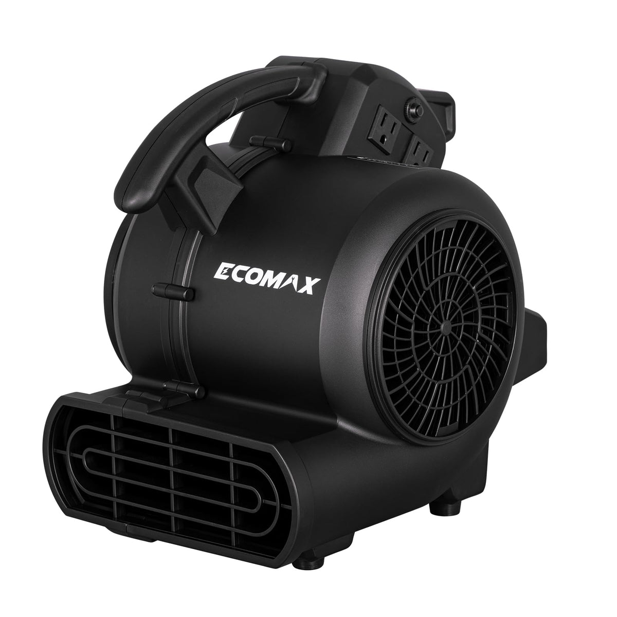 ECOMAX Air Mover, 950 CFM, Floor Fan, Carpet Dryer, Blower Fan, 3-Speed Mode, 3 Blowing Angles, Daisy Chain, Timing Function, for Water Damage Restoration, Flooding, Plumbing, Gym and Home, EMAM1090A