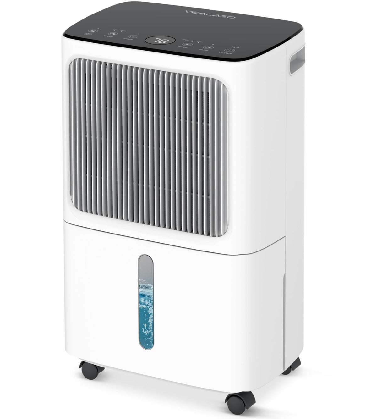 VEAGASO 2500 Sq.Ft Dehumidifier for Basement with Drain Hose, 34-Pint Dehumidifiers for Home, Large Room, Bathroom, Bedroom - 3 Modes, Intelligent Humidity Control, Dry Clothes, 24H Timer