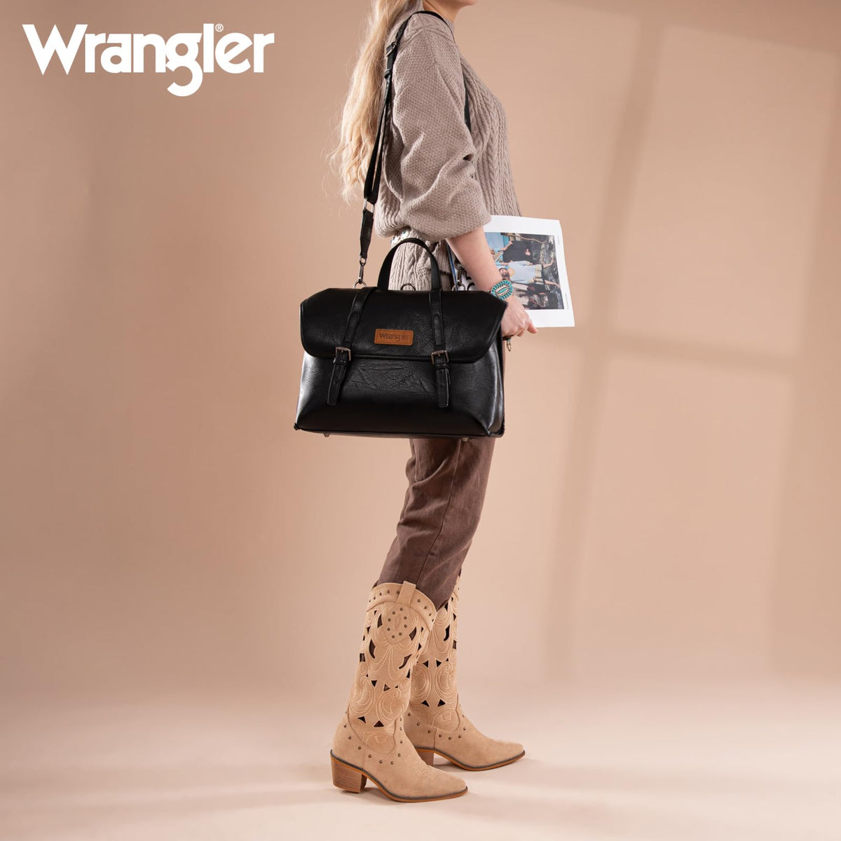 Wrangler Laptop Bag for Women Messenger Bag 15.6 inch Briefcase Computer Backpack Convertible Satchel Bag