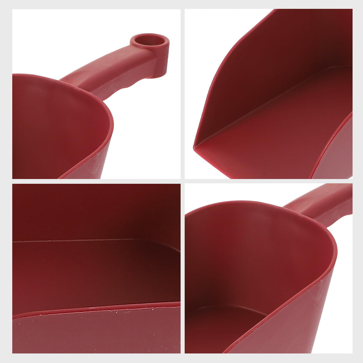 PLAFOPE 3pcs Gardening Shovel Set for Indoor and Outdoor Planting, Soil Scoop and Weeding Hand Tools, Burgundy Plastic Succulent and Bonsai Potting Shovels for Home Garden Use