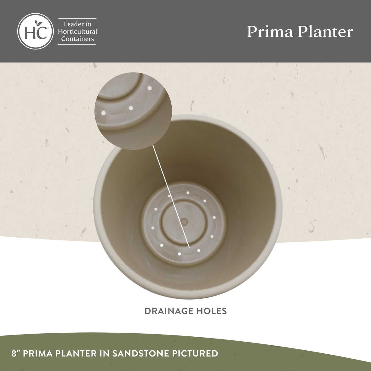 The HC Companies 14 Inch Prima Round Planter Pots w/Drainage Holes & Rolled Rim, Lightweight UV-Resistant Plastic Indoor & Outdoor Planters, 2-Pack Flower Pots for Garden & Home Decor, Twilight Blue