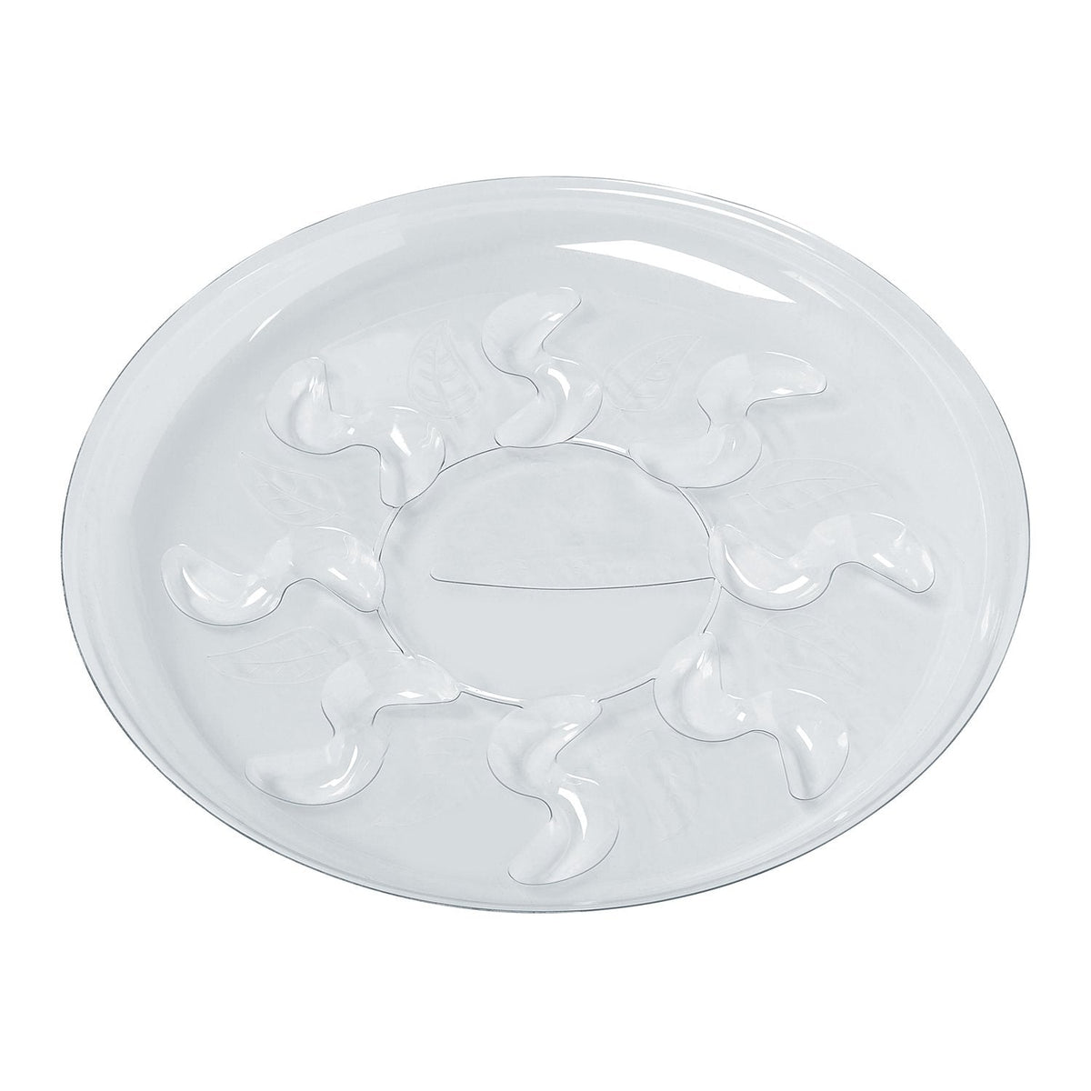 Idyllize 5 Pieces of 6 Inch Clear Thick Plastic Heavy Duty Sturdy Plant Saucer Drip Trays for pots (6'')