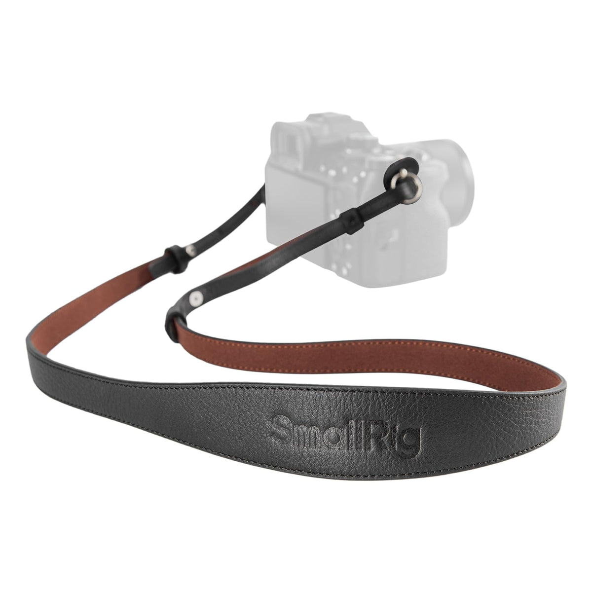 SMALLRIG Universal Leather Camera Shoulder Strap for DSLR Camera, Adjustable 100 to 110cm (39 to 43in), Max Load 10kg (22lb), Ergonomic Shoulder Support for Travel/Vlogging (Black) -5208
