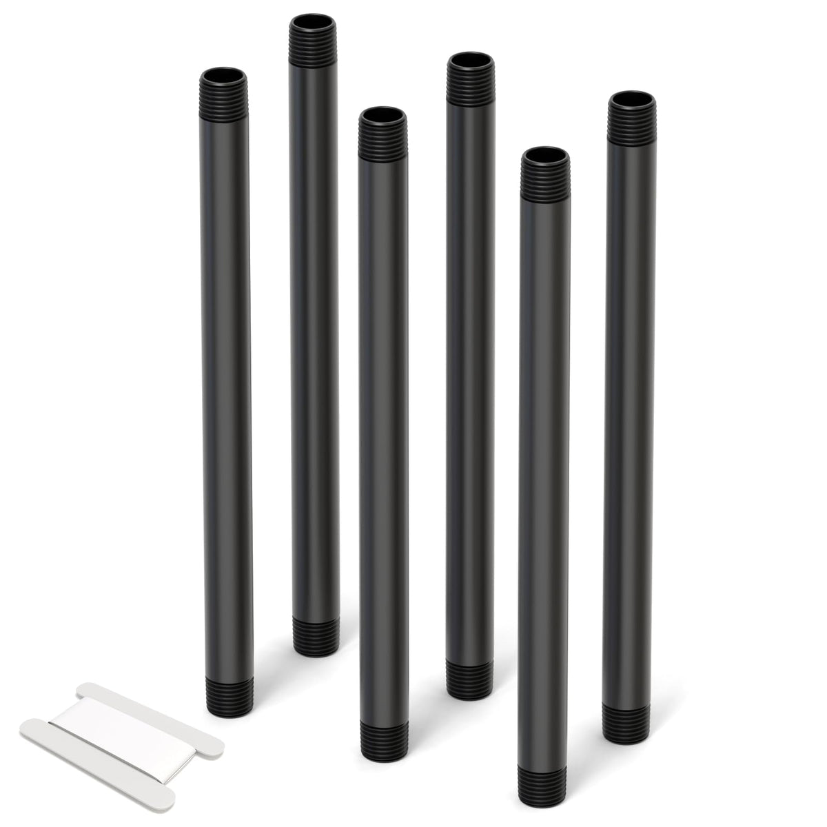 GASHER 6Pcs 1/2 Inch MNPT PVC Male Pipe Thread Sprinkler Head Pipe Riser Extension for Lawn Irrigation System,Length 12 Inch