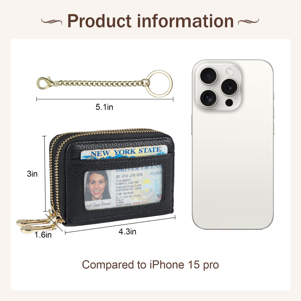 imeetu Rfid Credit Card Holder,Genuine Leather Businese Card Case,Rfid Blocking Wallet for Women & Men(Max - Black)