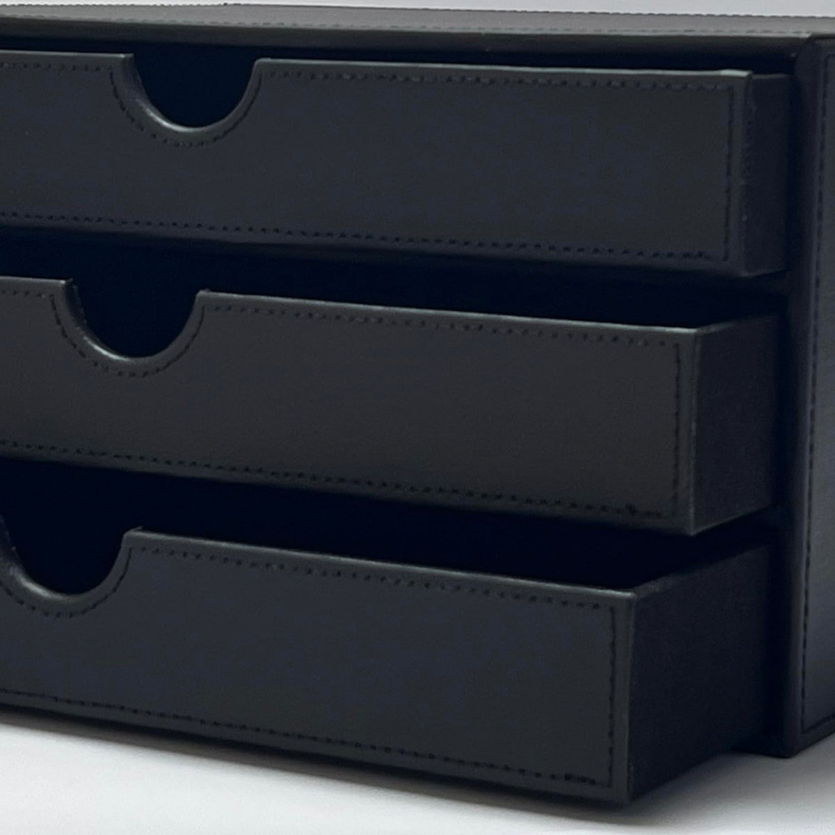 UnionBasic Document Organizer, 3-Drawer File Cabinet Document Storage Box, Office Desktop Filing Organizer, Black