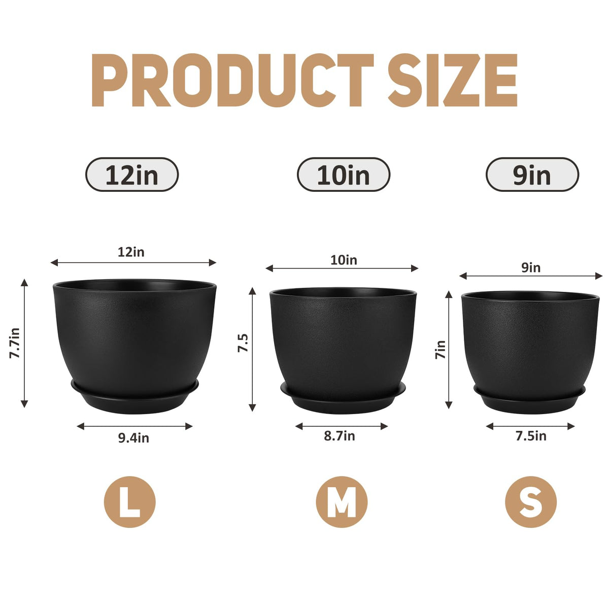 YNNICO Indoor Self Watering Planters