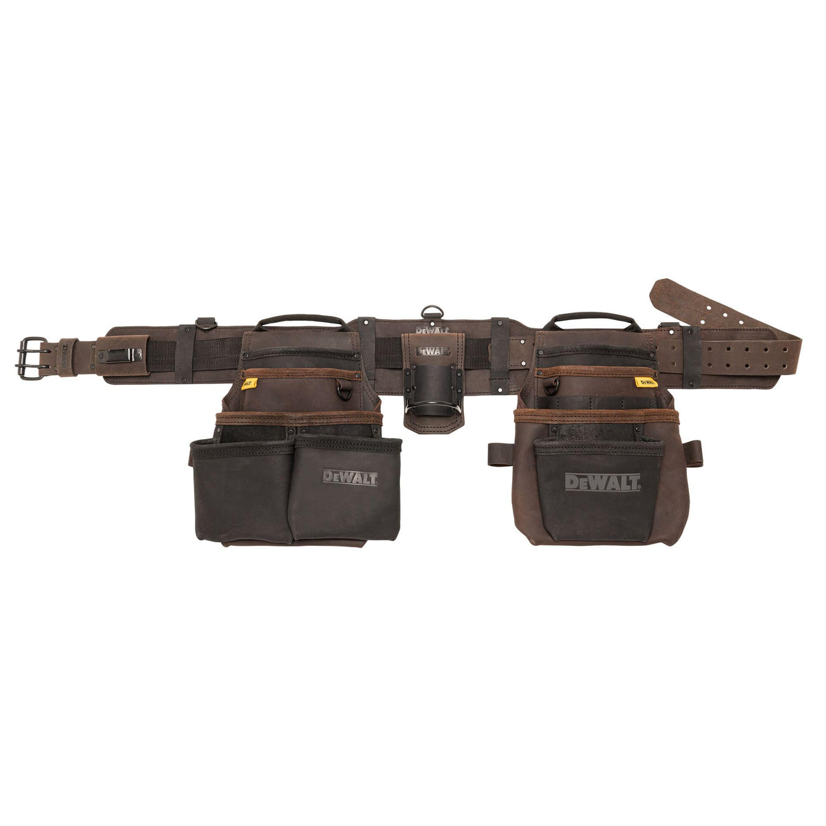 DEWALT Leather Tool Belt Organizer with 18 Pockets, Heavy Duty Construction (DWST550113)