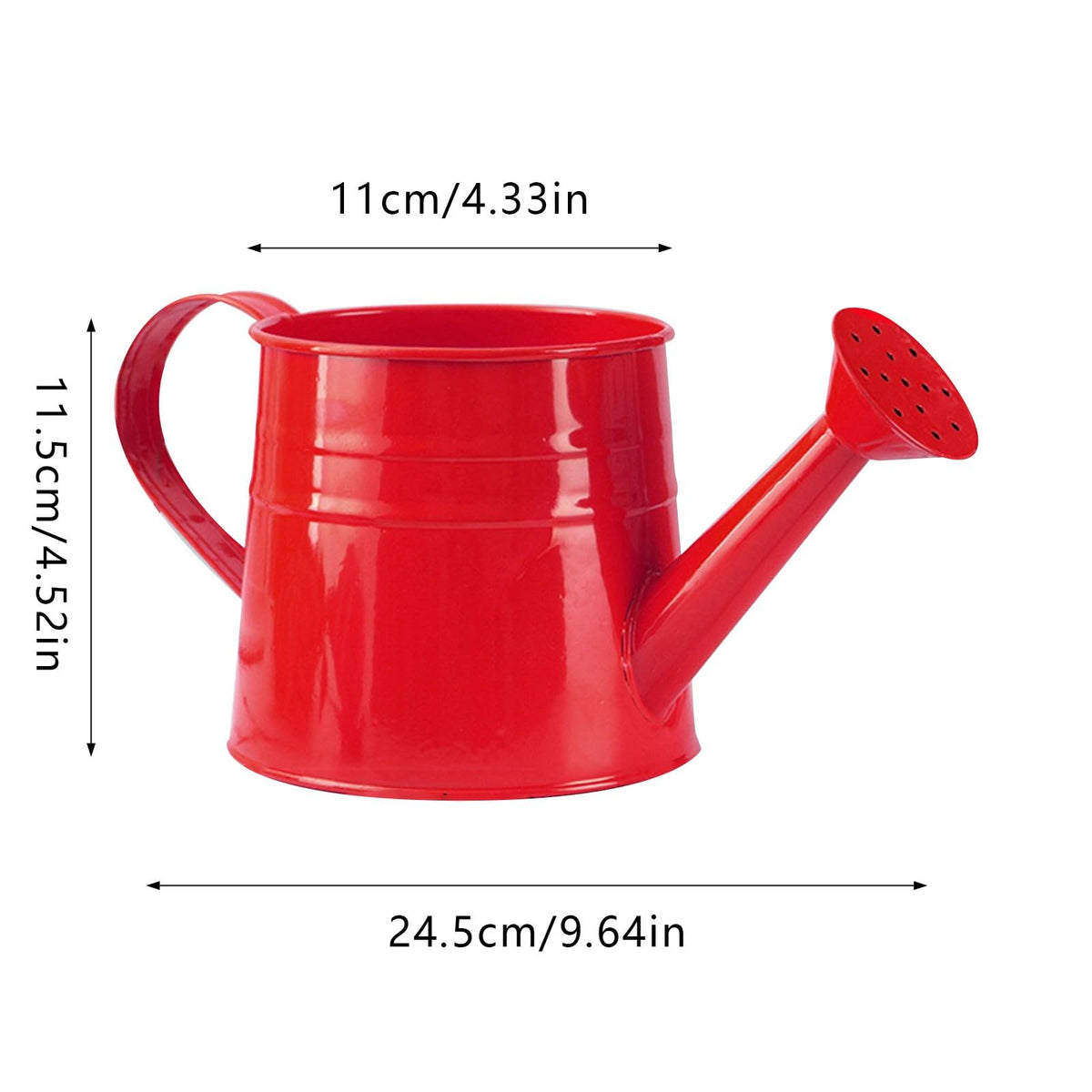 Galvanized Watering Can 1L,Tinplate Watering Kettle with Removable Spout,Garden Decorations,Gardening Tools for Outdoor Indoor Plants Lawn Garden (Yellow)