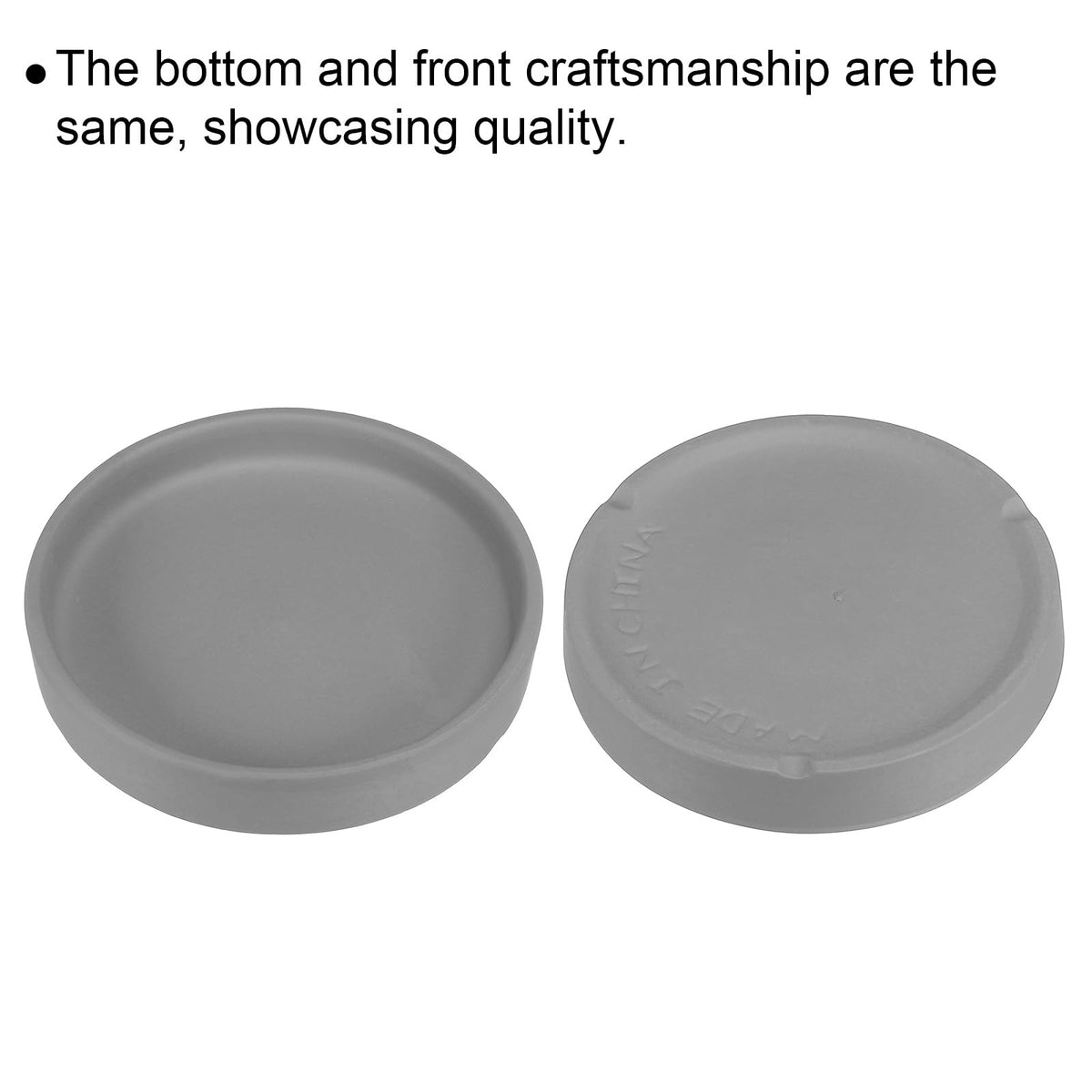 PATIKIL 4.5 Inch Round Ceramic Plant Saucer, Plant Saucer Tray Flower Planter Drip Tray for Indoors Outdoors Patio Balcony, Dark Gray
