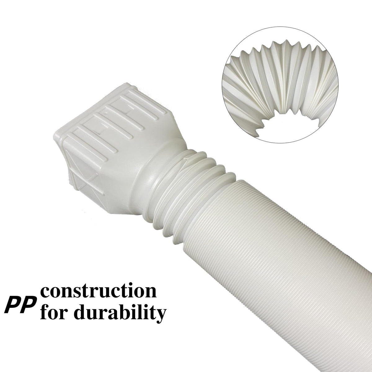 2 Pack Flexible Rain Gutter Downspout Extensions,Drain Downspout Extender,Gutter Extension Flexible,Down Spout Drain Extension Pipes,Extendable from 21 to 60 Inches (Brown)