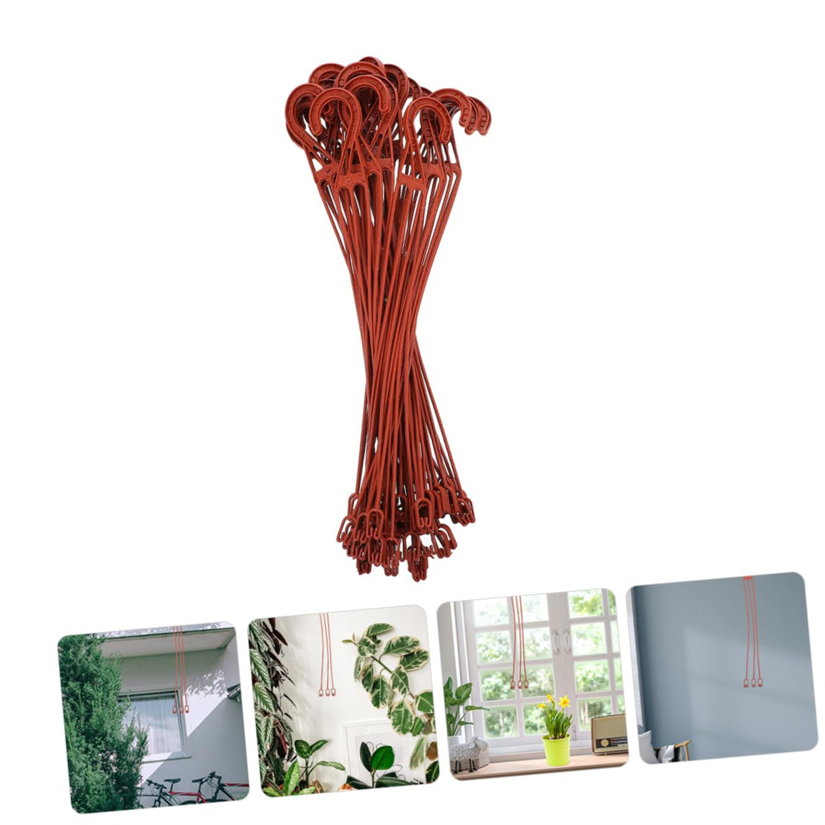 GALPADA 60pcs Sturdy Flowerpot Hooks Hanging Plant Holders for Balcony Railing Hangers