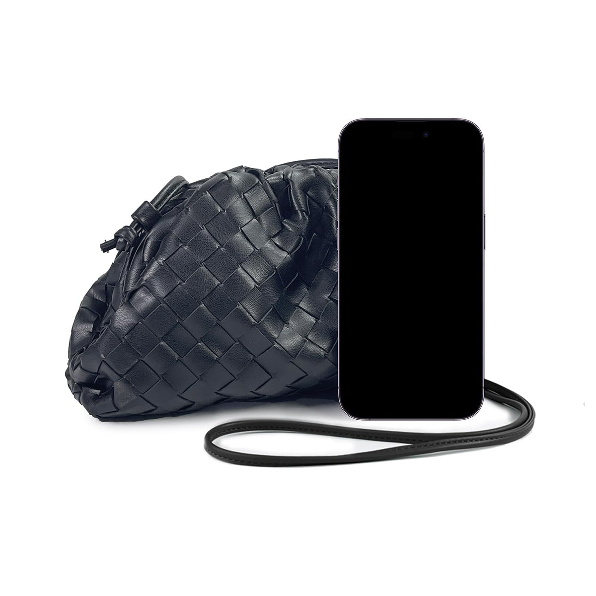 Woven Dumpling Bag for Women Clutch Purses, Cloud Crossbody Handbag Soft Shoulder Bag