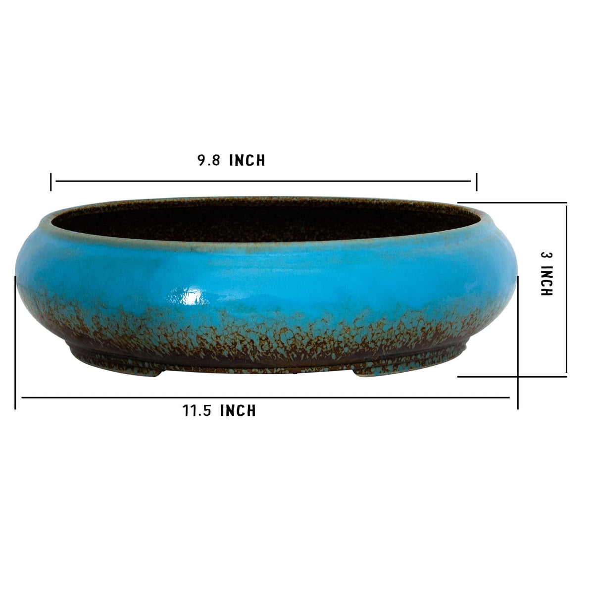ARTKETTY Succulent Pots - 4 Pack Small Plant Pots with Drainage Tray, Large Ceramic Bonsai Pots Shallow Planters for Indoor Plants Colorful Cactus Flower Planter, Gifts for Women