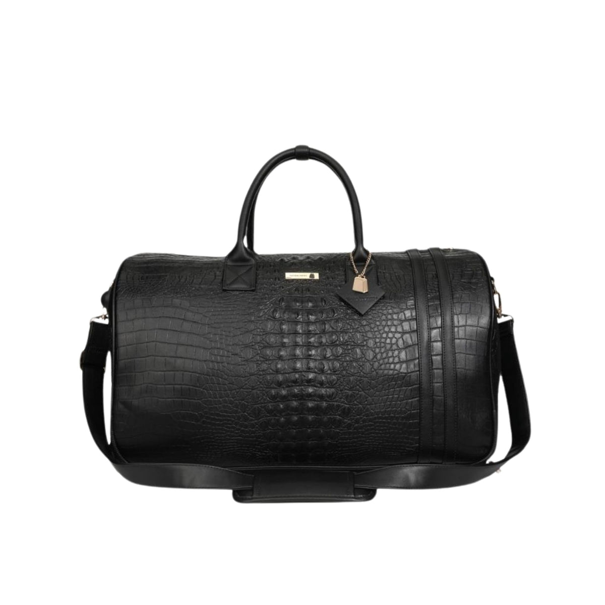 Tote&Carry Apollo 2 Large Rolling Duffle Bag with Wheels, Carry-On Roll Duffel for Travel, Gym, Sports, Daily, Weekend & All-Purpose Use for Men & Women (Crocodile Skin, Black)