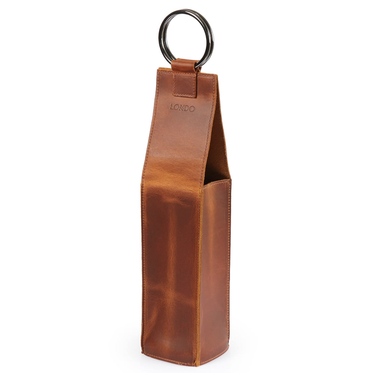 Londo Genuine Leather Wine Bottle Holder – Stylish & Durable Wine Carrier for Travel, Picnics, and Gifting