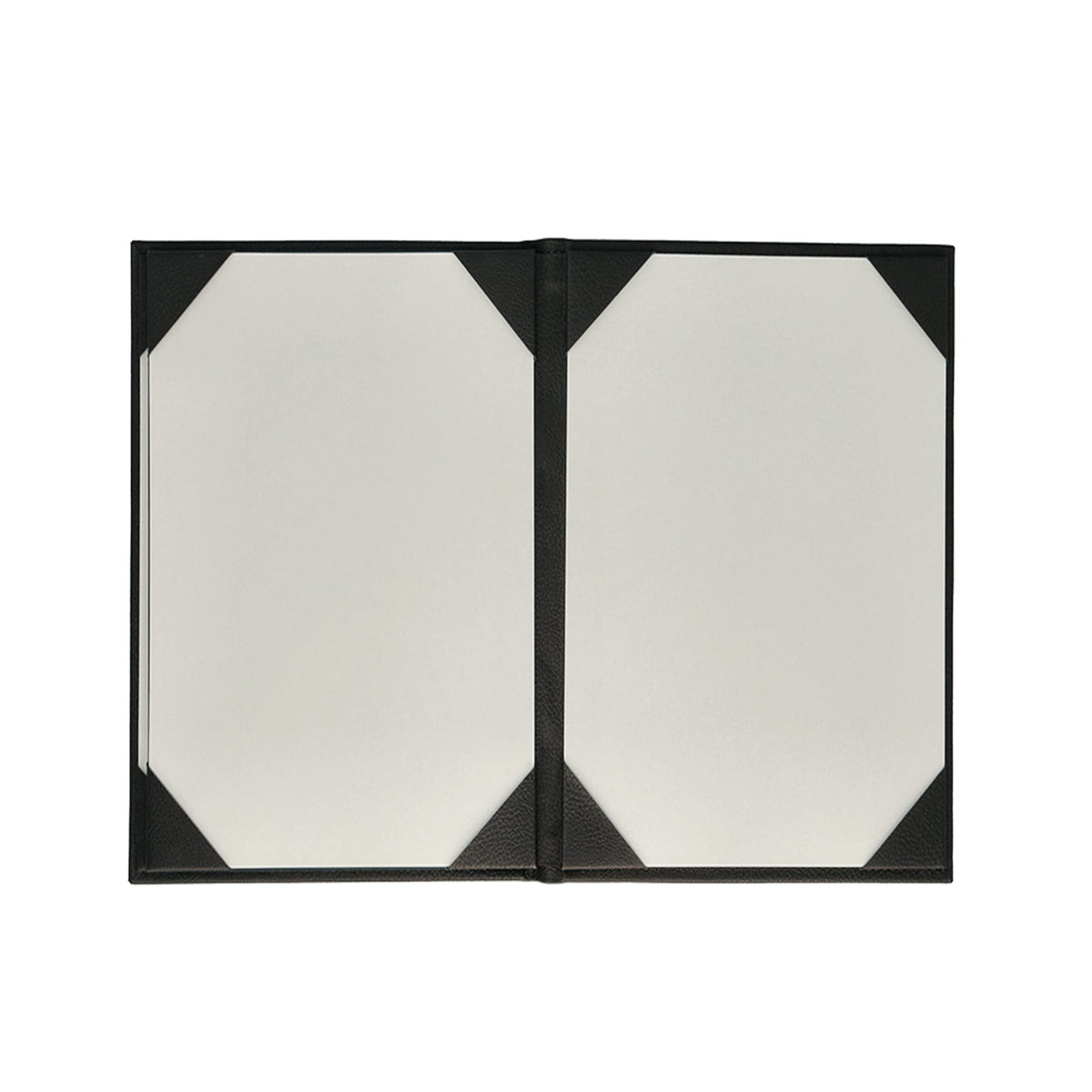 Menu Covers Made of Premium Faux Leather (10-Pack) - 8.5" X 14" (Black, 4 Views)