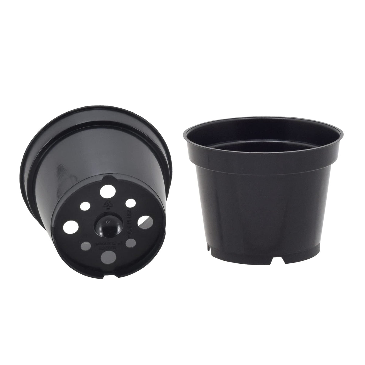 Arcadia Garden Products [100-Pack [2-inch] Nursery Pot with Drainage Holes, Heavy Duty Plastic Injection Mold Grow Pot for Flowers, Seedlings, Succulents, Plant Cuttings, Black