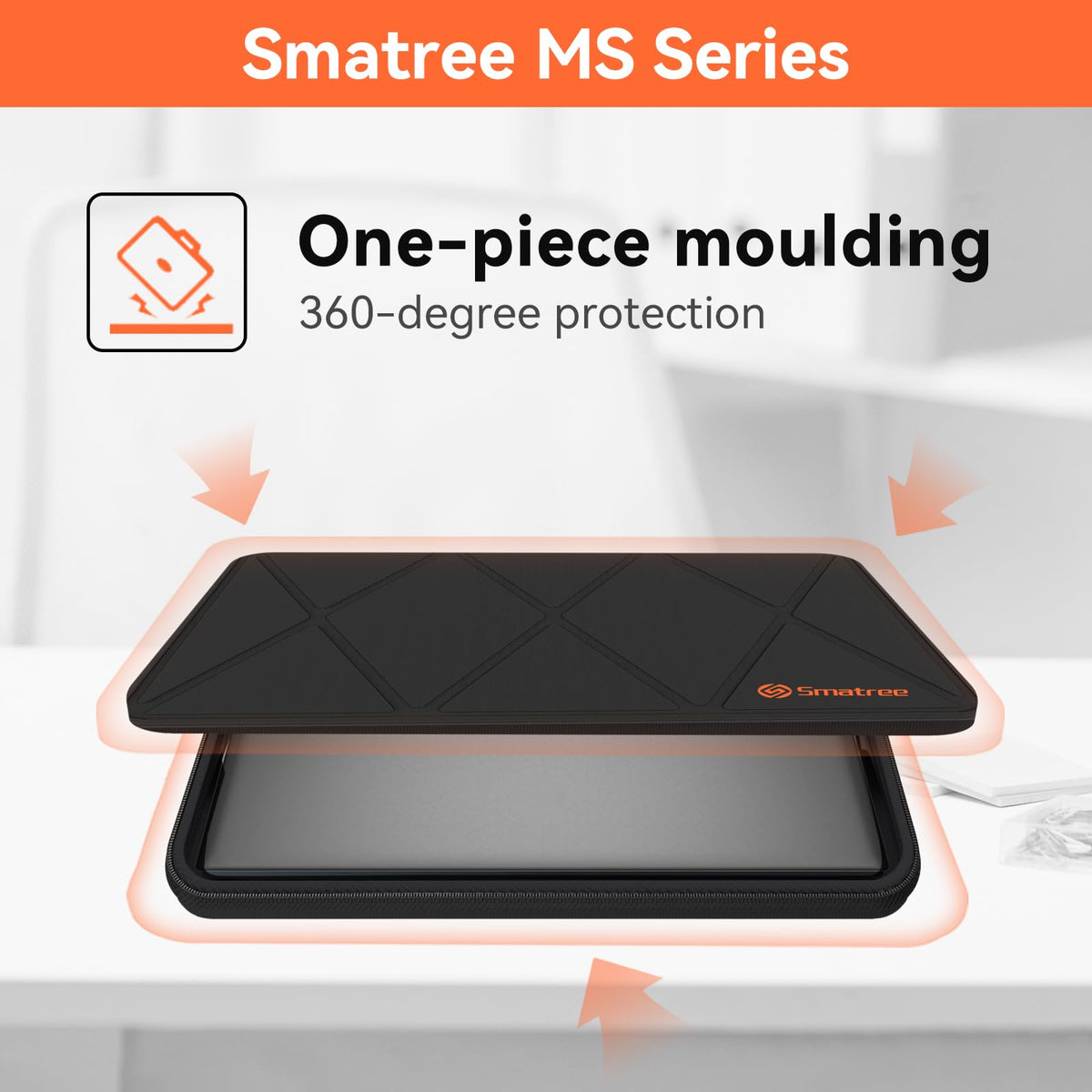 Smatree MS91 Hard EVA Protective Case with Stand Compatible for 16 inch DELL New Inspiron 16 2-in-1/16/16 Plus,for 16 inch Inspiron 16 Plus/16,for 16inch Latitude 7650/7640, 16inch Vostro 7620