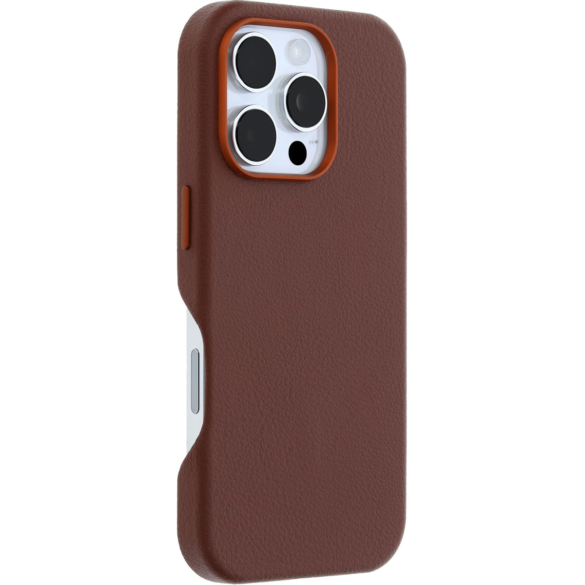 OtterBox iPhone 16 Pro Symmetry Series Cactus Leather for MagSafe - Rich Adobe Brown - Ultra-Thin, Sleek iPhone Case, Premium iPhone Case, MagSafe Compatible