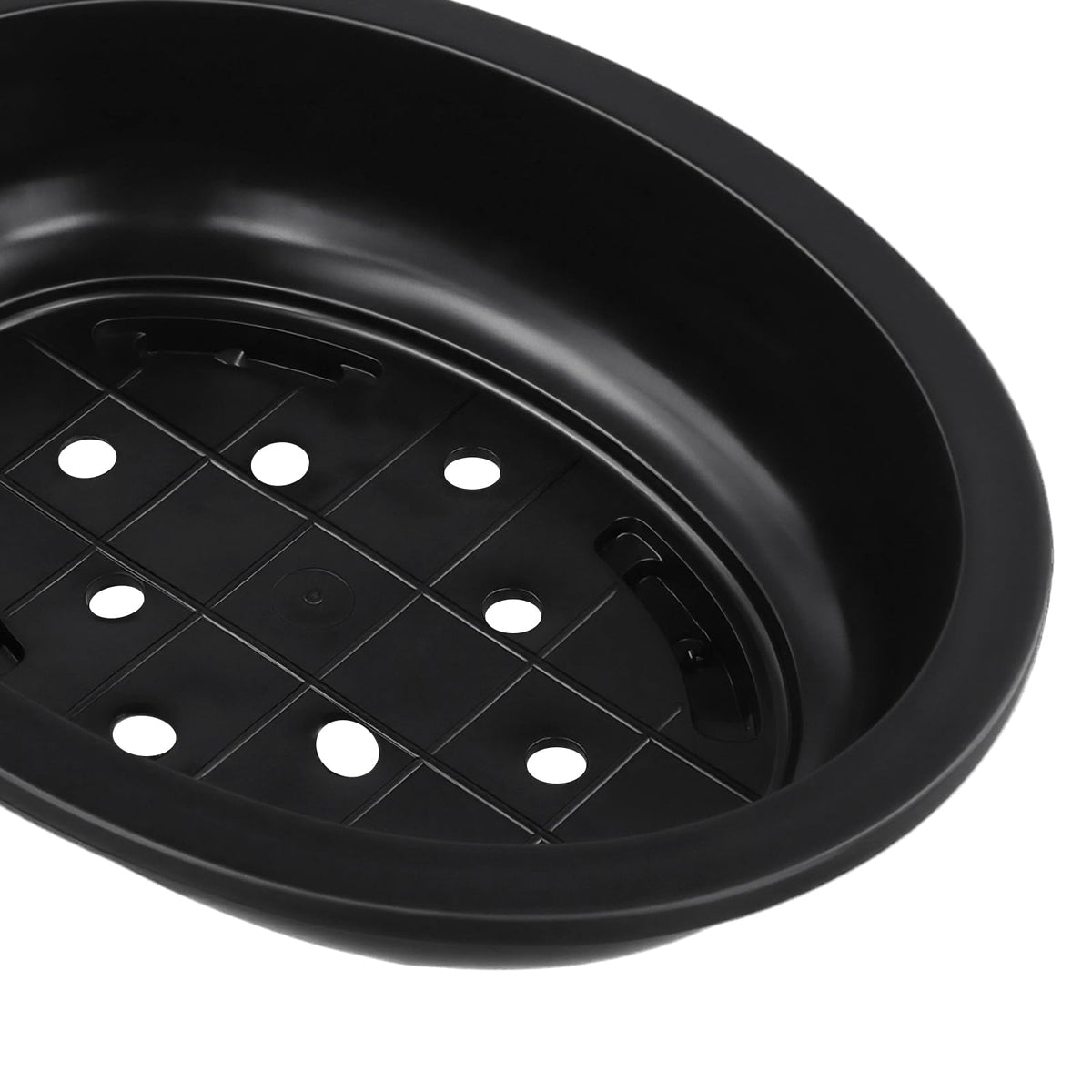 HAKZEON 12 Pcs 12 Inch Bonsai Training Pots, Matte Finish Plastic Oval Bonsai Training Pots with Drainage Hole, Oval Planters Shallow for Balcony Garden Nursery, Home Succulent, Indoor Plants, Black