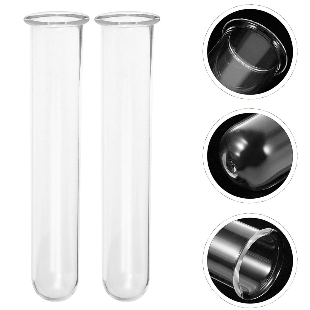 Uonlytech 4pcs Glass Plant Propagation Test Tubes Vases Hydroponic Flower Holder 2.5x3x18cm Glass Tubes for Desktop Terrarium and Plant Rooting