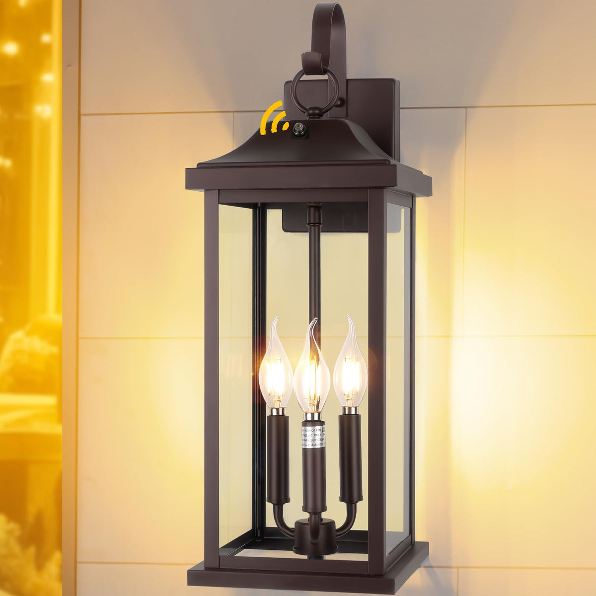 Roravilila Outdoor Light Fixture, 3-Light Dusk to Dawn, Vintage Bronze, Metal, 1-Pack, Model 91080fd7-4102-4181-a13c-
