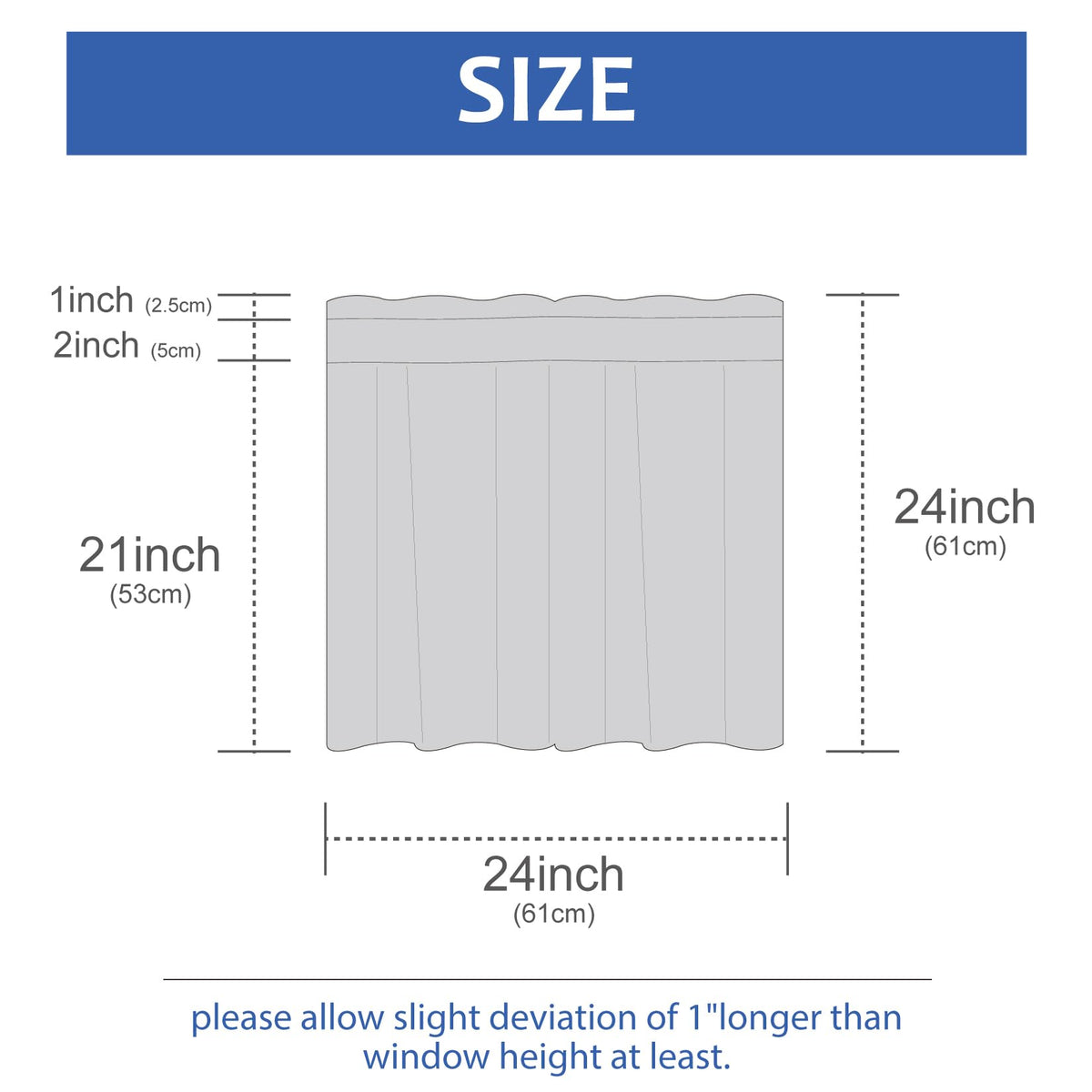 Home Queen White Waffle Bathroom Window Curtains, Water Repellent Rod Pocket Kitchen Drapes for Small Window, 2 Panels, 24 W X 24 L Inch Each