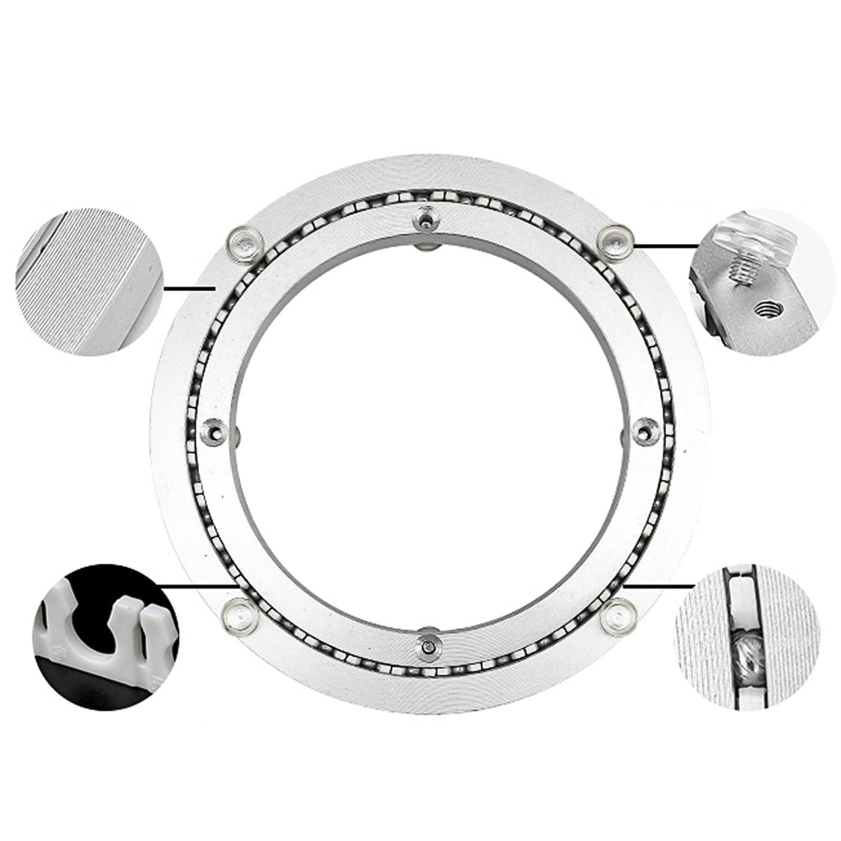 Silent Turntable Bearing Swivel, Household Round Table Rotating Bearing, for Lazy Susan Swivel Turntable Bearing Hardware(200mm (8 inches))