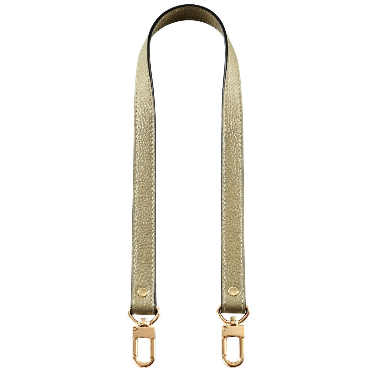 VanEnjoy Full Grain Leather Shoulder Strap Replacement with 2 Square Locks -Extended Version(Gold)