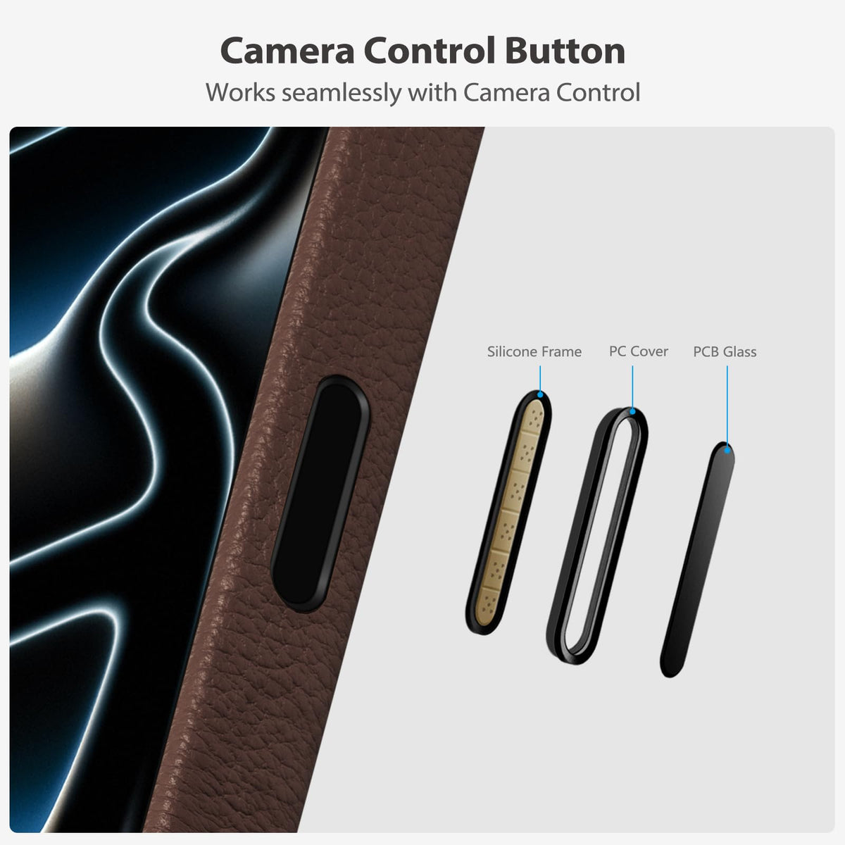 Belemay Handcrafted Premium Tumbled Leather Case for iPhone 17 Pro, Compatible with MagSafe, Distinctive Texture, Natural Patina, Camera Control Button, Metal Buttons Phone Cover (6.3"), Brown
