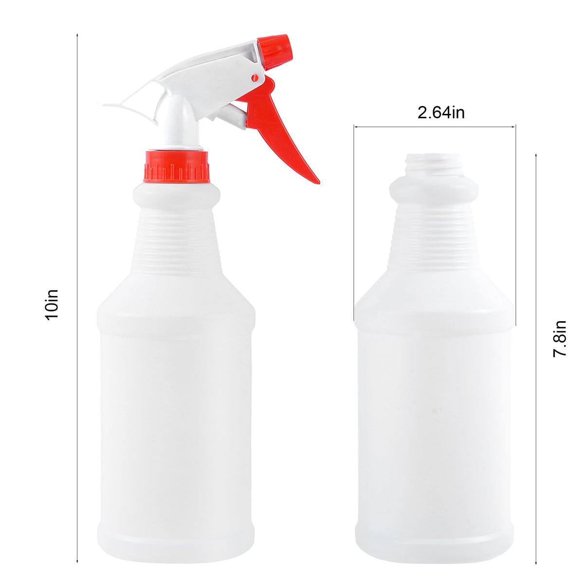 YaCCHLuu 16 Oz Spray Bottle (12 Pack),Spray Bottles for Cleaning,Reusable Empty Refillable Solutions Plastic Bottle,Spray Bottle Bulk for Garden,Plants,Water,Kitchen and Commercial