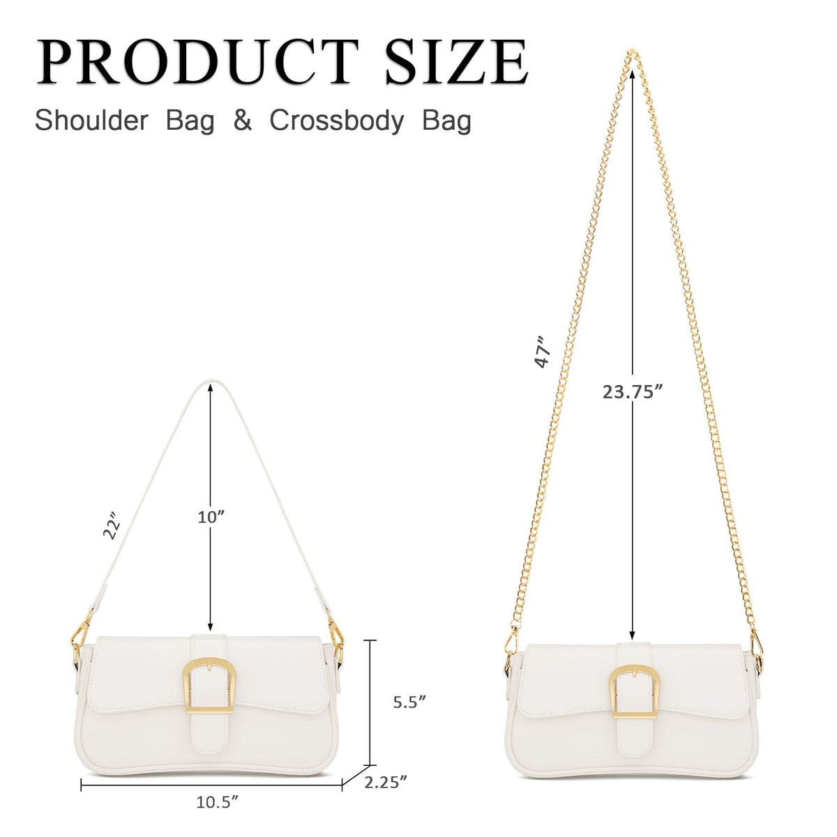 KKXIU Small Shoulder Bag for Women - Cute Handbags Purses for Women, Trendy Leather Clutch with Removable Strap